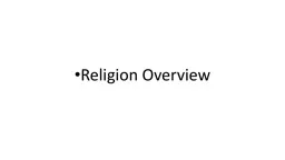 Religion Overview