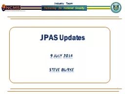 JPAS Updates