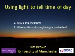 Using light to tell time of