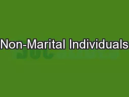 Non-Marital Individuals