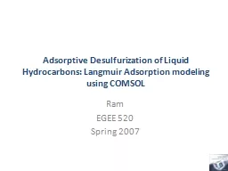 Adsorptive Desulfurization of Liquid Hydrocarbons: Langmuir