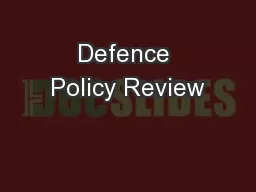 Defence Policy Review