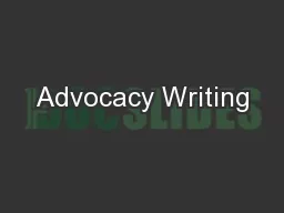 Advocacy Writing