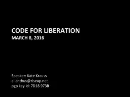 CoDE FOR LIBERATION