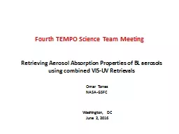 Fourth TEMPO Science Team Meeting