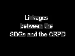 Linkages between the SDGs and the CRPD