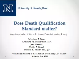 Does Death Qualification Standard matter?