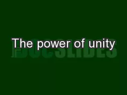 The power of unity