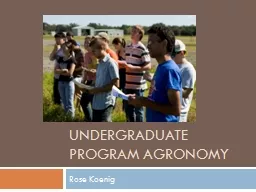Undergraduate Program Agronomy