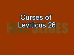 Curses of Leviticus 26