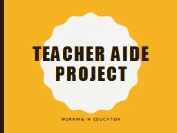 Teacher Aide Project