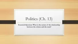 Politics (Ch. 13)