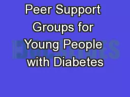 Peer Support Groups for Young People with Diabetes