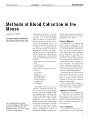 Collecting blood from mice is necessary for a wide var
