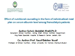 Effect of nutritional counseling in the form of individuali