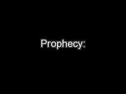 Prophecy: