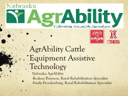 AgrAbility Cattle Equipment Assistive Technology