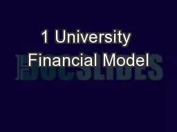 1 University Financial Model