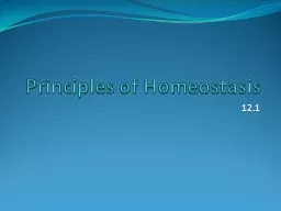 Principles of Homeostasis