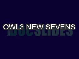 OWL3 NEW SEVENS #30