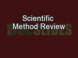 Scientific Method Review