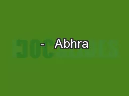 -   Abhra