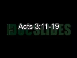 Acts 3:11-19
