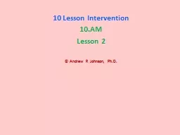 10 Lesson Intervention