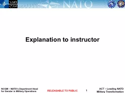 Explanation to instructor