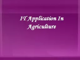 IT  Application In Agriculture