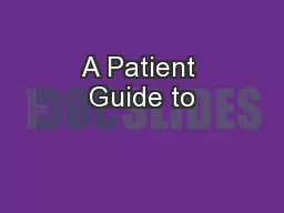A Patient Guide to