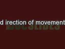 d irection of movement