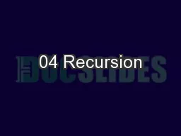 04 Recursion