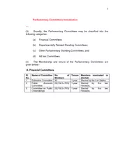 Parliamentary Committees Introduction Broadly the Parl