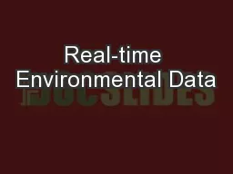 Real-time Environmental Data