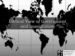 Biblical View of Government and Immigration