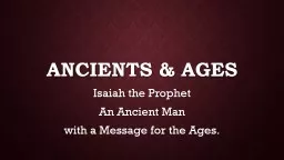 Ancients & ages