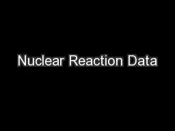 Nuclear Reaction Data