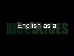 English as a