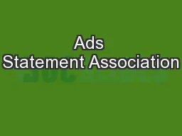 Ads Statement Association