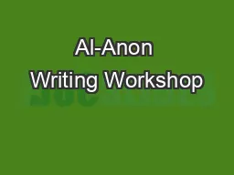 Al-Anon Writing Workshop