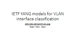 IETF YANG models for VLAN interface classification