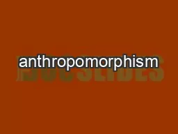 anthropomorphism
