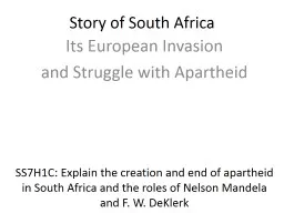 Story of South Africa