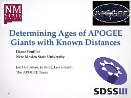 Determining Ages of APOGEE Giants with Known Distances