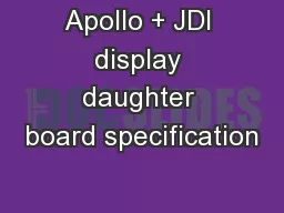 Apollo + JDI display daughter board specification