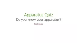 Apparatus Quiz