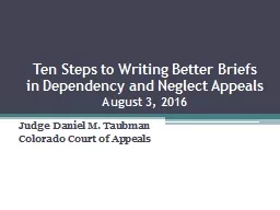 Ten Steps to Writing Better Briefs
