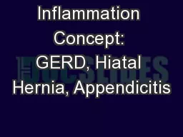 Inflammation Concept: GERD, Hiatal Hernia, Appendicitis