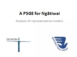 A PSGE for Ngātiwai